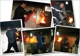 Formation incendie en unité mobile